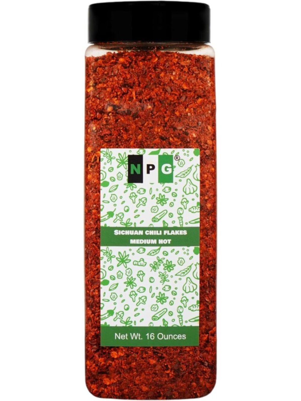 Medium Hot Sichuan Chili Flakes 16 oz | Crushed Red Pepper for Kimchi, BBQ